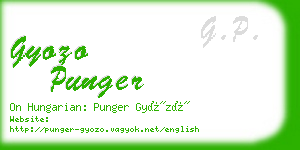 gyozo punger business card